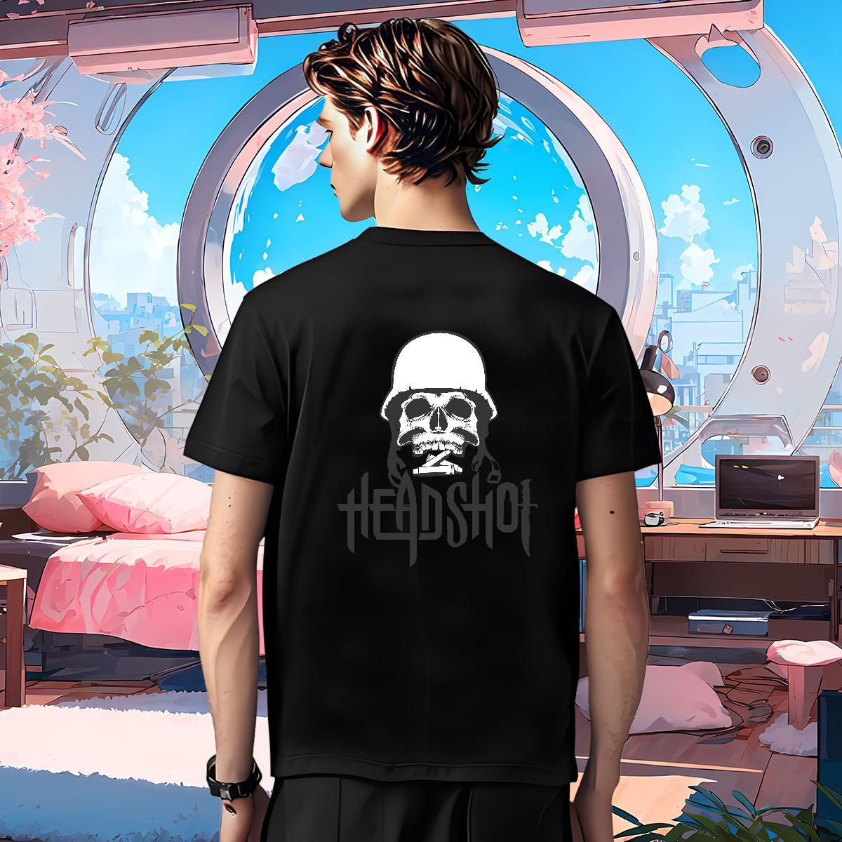 Unisex T Shirt For Man 230g 100% Cotton skull Street Casual Oversized 3XL 4XL Breathable Crew Neck Mens Tshirts Fashion Polos