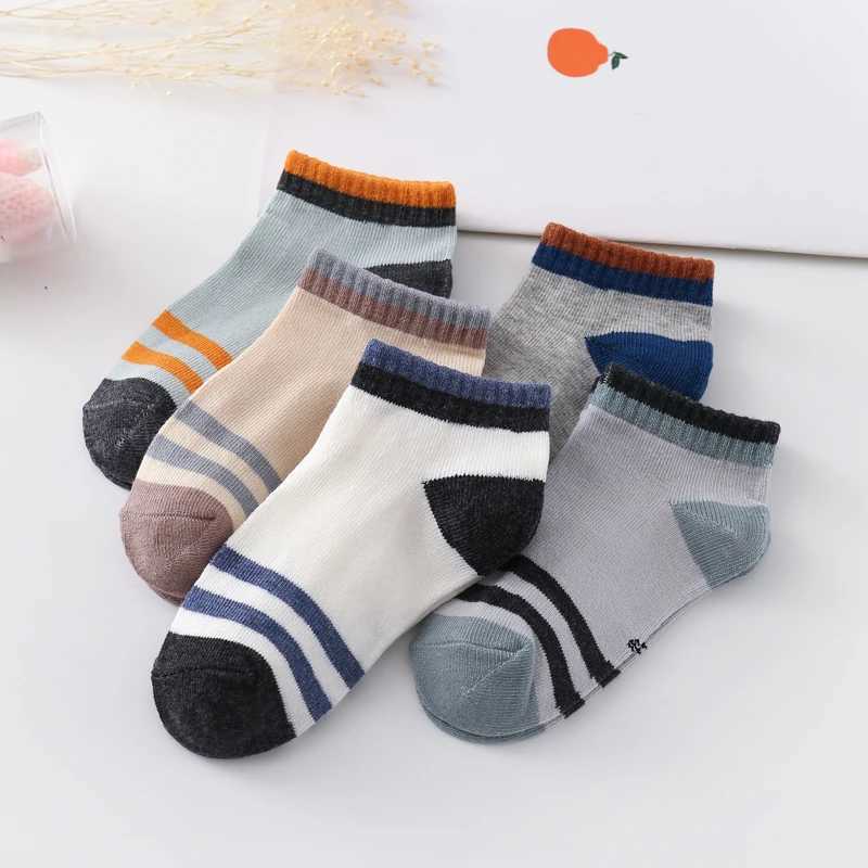 Spring and Summer Boys Short Socks Thin Childrens Sports Socks Kids Boat Socks Baby Sweat-absorbing Socks CL240824
