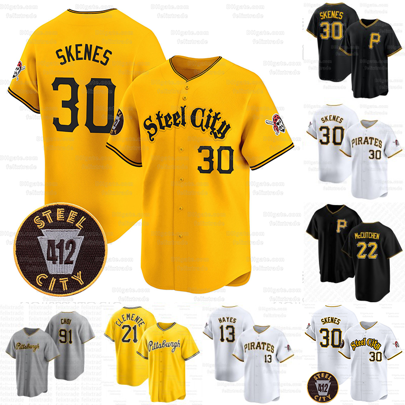 Paul Skenes Pirates City Connect Jersey Andrew McCutchen Oneil Cruz Roberto Clemente Pittsburgh Willie Stargell KeBryan Hayes Ji-Man Choi Reynolds Contreras