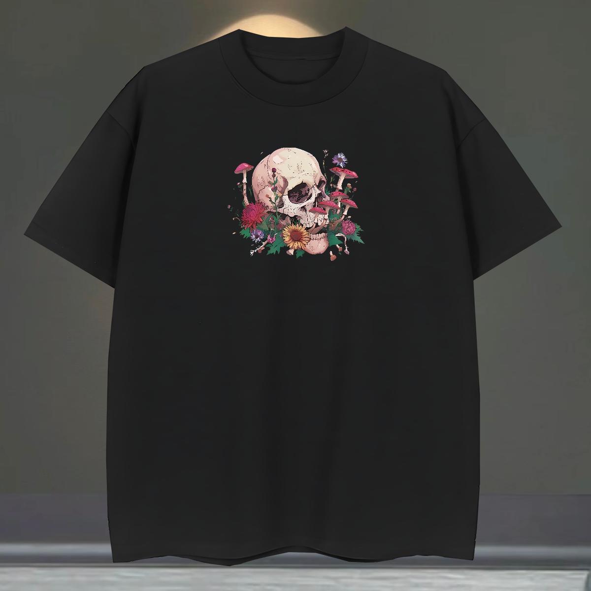 TOP Quality Man T Shirts 230g Cotton flower Hip Hop Street DIY Printed Short Sleeve O-Neck Men Tees 2024 Designer Tops
