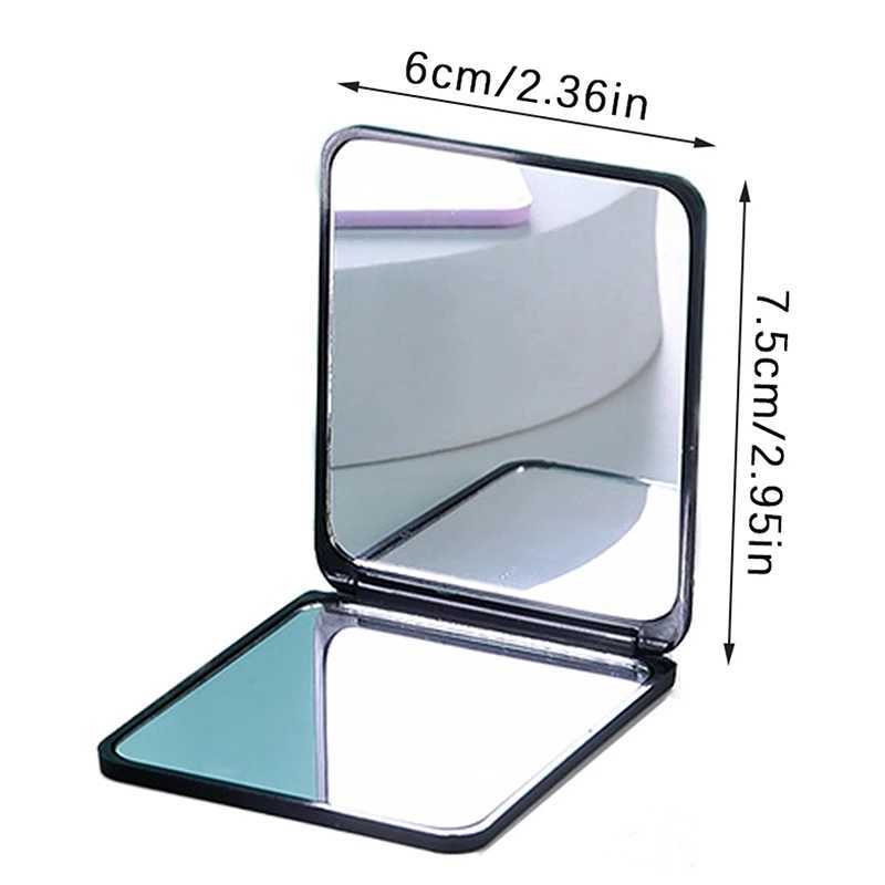Foldable Makeup Mirror Mini Square Makeup Mirror Portable Hand Mirrors Double-sided Compact Mirror Pocket Cosmetic MirrorXJ241213