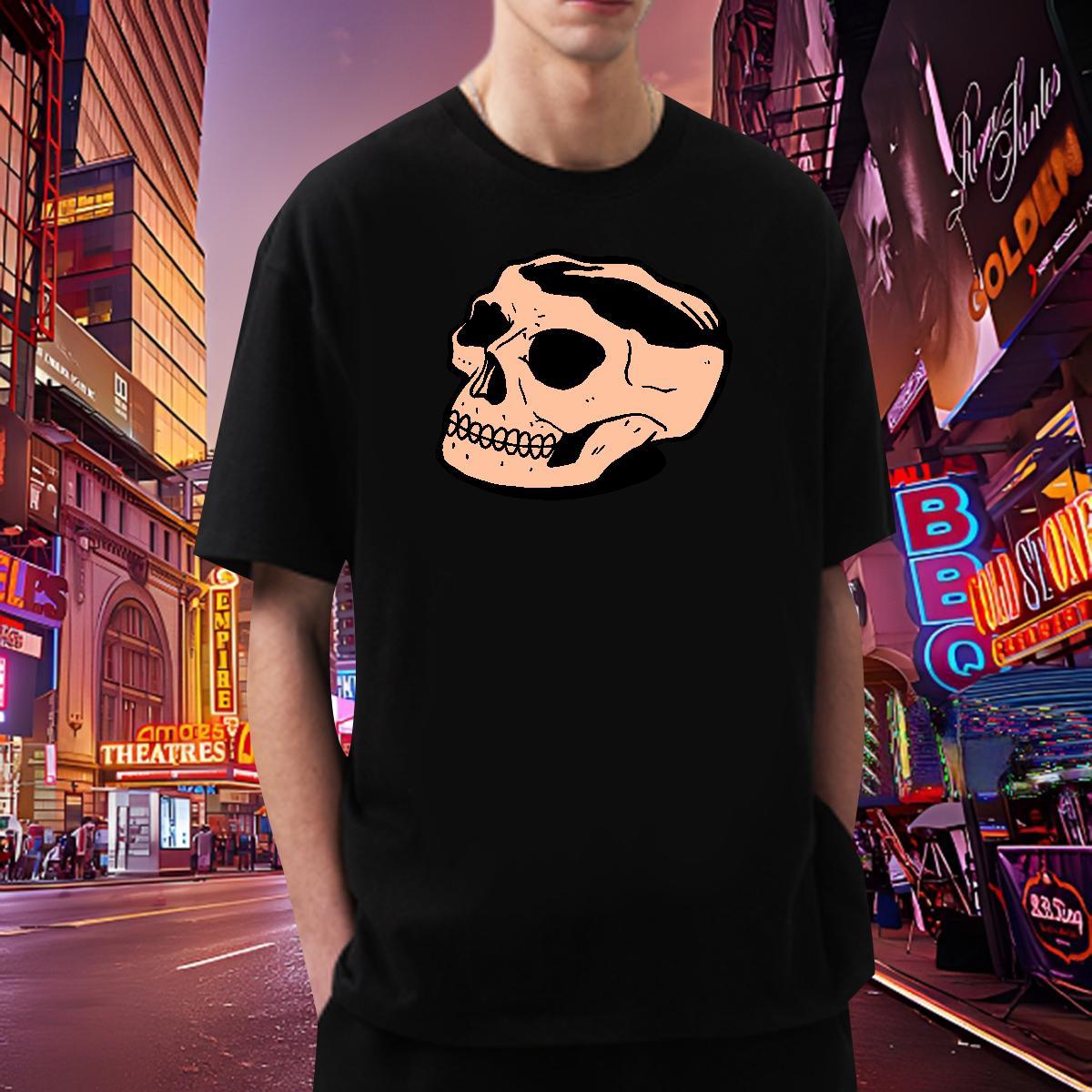 Comfortable Mens T Shirts 230g Cotton skull Casual Daily Wear Customized O-Neck Short Sleeve Tshirt for Man Woman Classic Tshirts