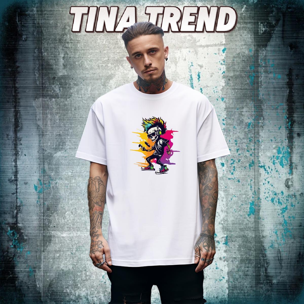 Popular T shirt 100% Cotton 230g skull Casual Skull Breathable Men Clothes T-Shirt Classic Tshirts