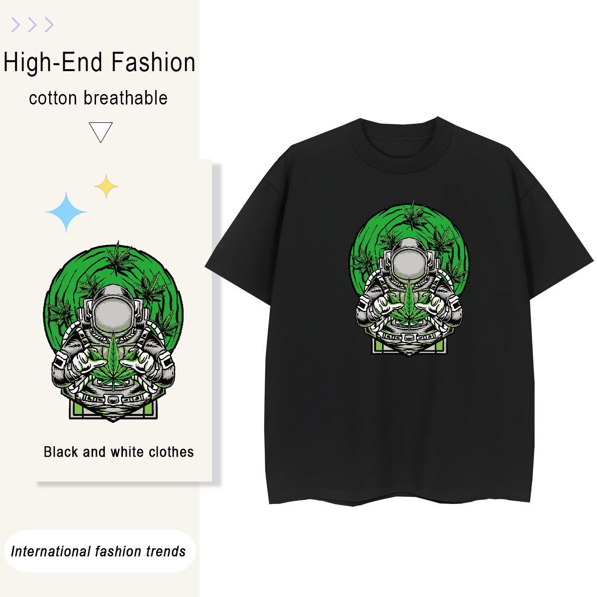 Designer Woman Tshirt 230g Cotton planet Street Wear Womens T Shirts O-Neck Short Sleeve Black White Tees Shirts