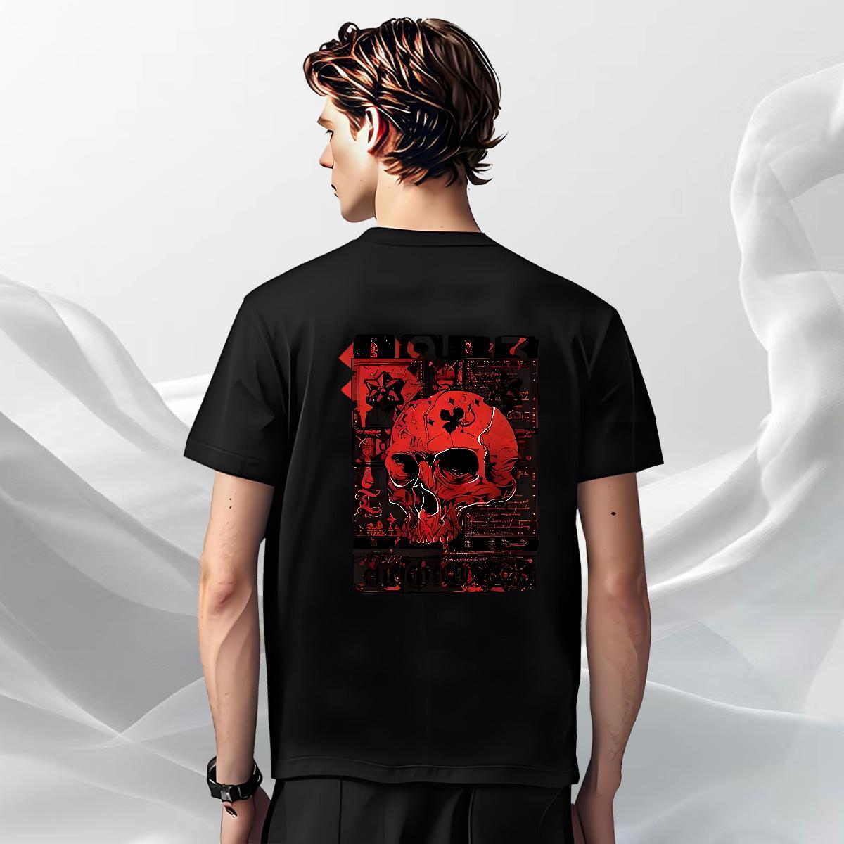 Loose T Shirt For Man 100% Cotton 230g halloween Spring Summer Custom Printing Round Neck Short Sleeve Couples T Shirts Designer Fashion Tops Tees