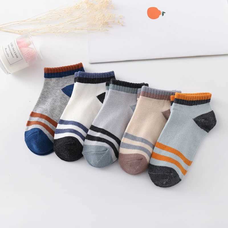 Spring and Summer Boys Short Socks Thin Childrens Sports Socks Kids Boat Socks Baby Sweat-absorbing Socks CL240824