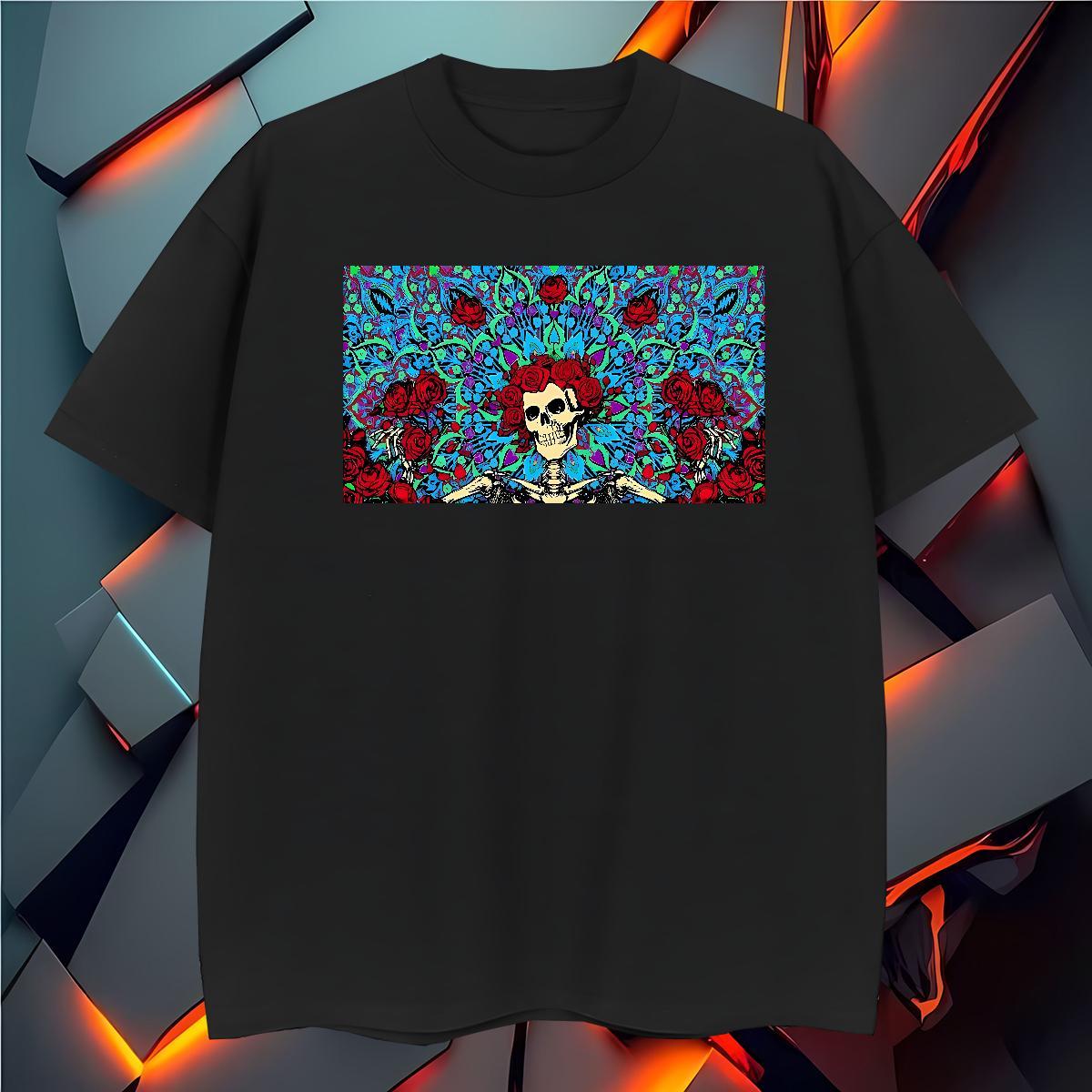 Unisex T-Shirts for Men 230g Pure Cotton skull Sports Casual Custom Printed Breathable Short Sleeve Mens Tshirts DIY Tee Shirt