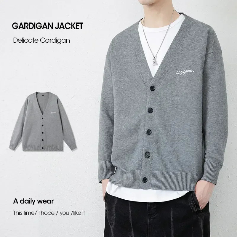 2014 SpringAutumn Mens Knitted Sweater Open Skirt Casual Jacket Bottom Thin Long Sleeve 240824