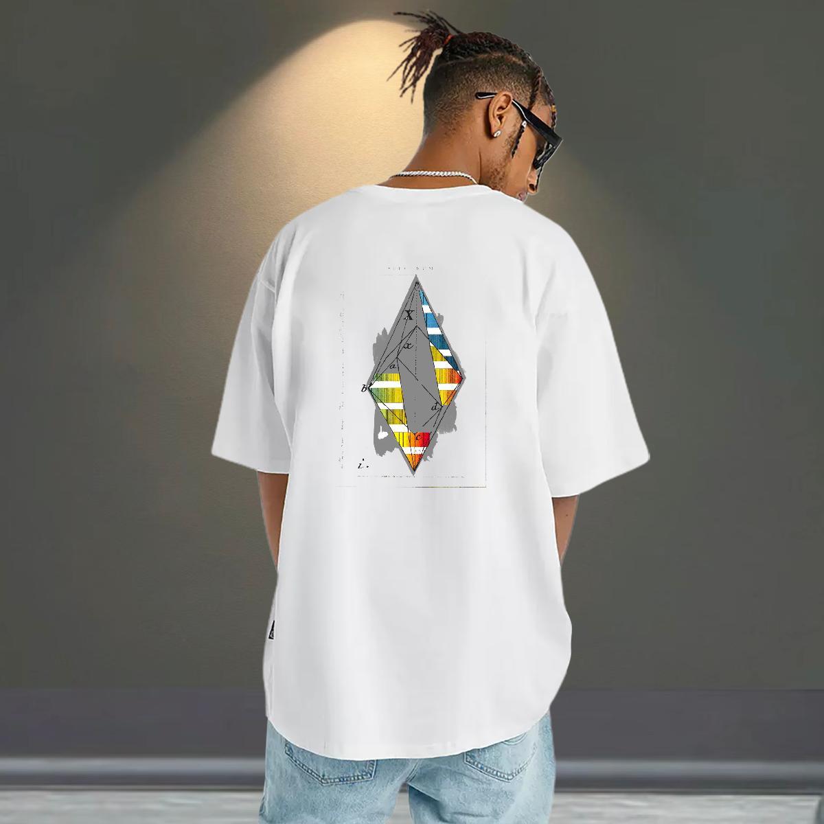 Comfortable T Shirts Men 230g Cotton math Hip Hop Street Floral Print O-Neck Short Sleeve Men Tees New Designer Top Tees