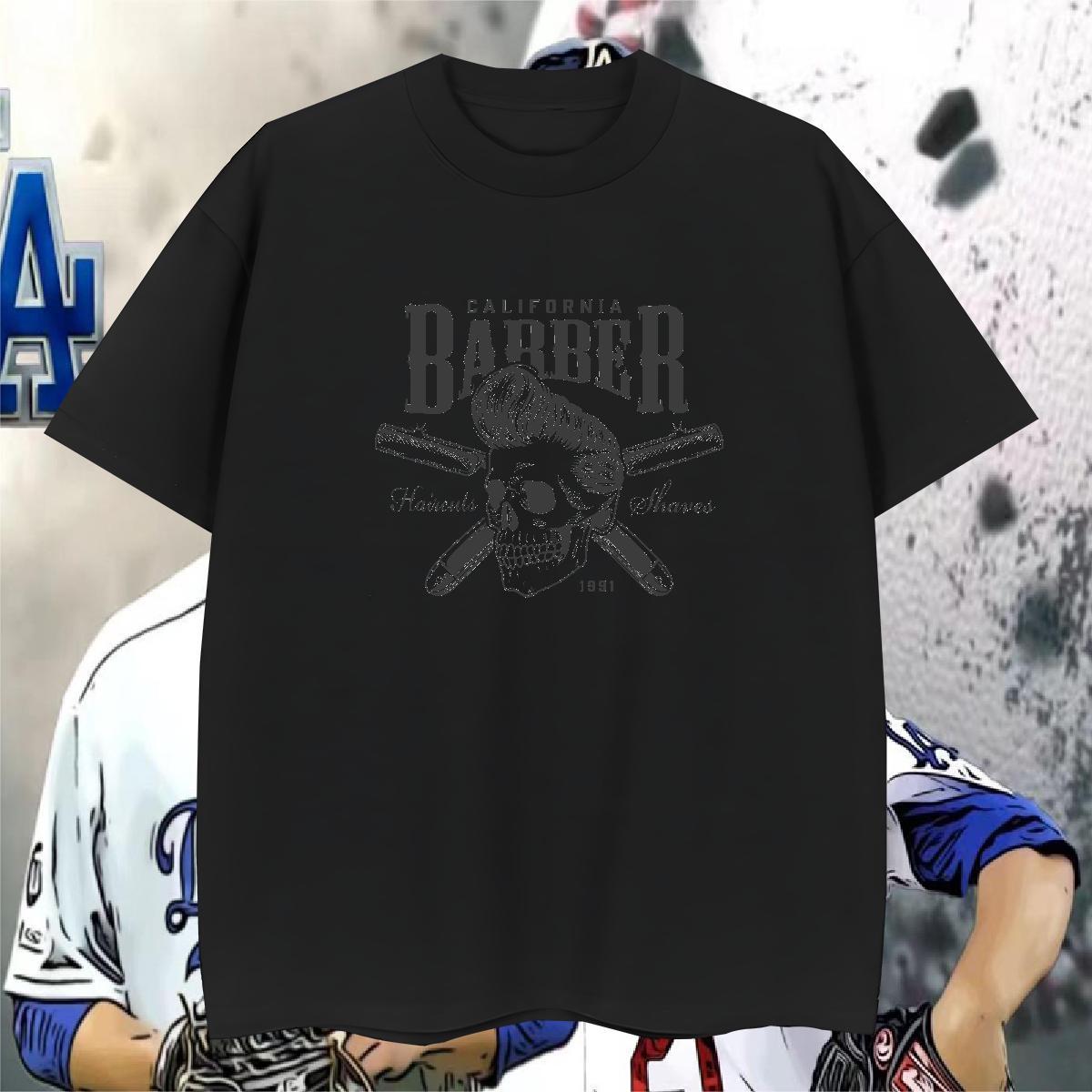 Designer Mens T Shirts 100% Cotton 230g skull Hip Hop Custom Printing Pure Cotton Men Clothes T-Shirt Free Shipping Tops