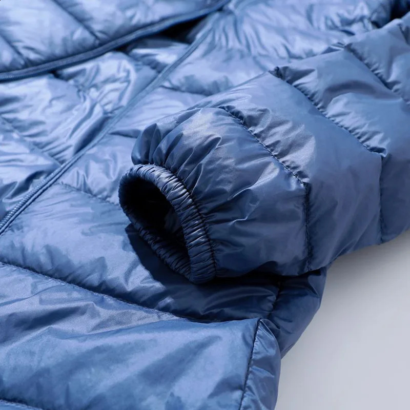 Extra large womens down jacket autumnwinter ultrathin fit hat detachable sports 240823