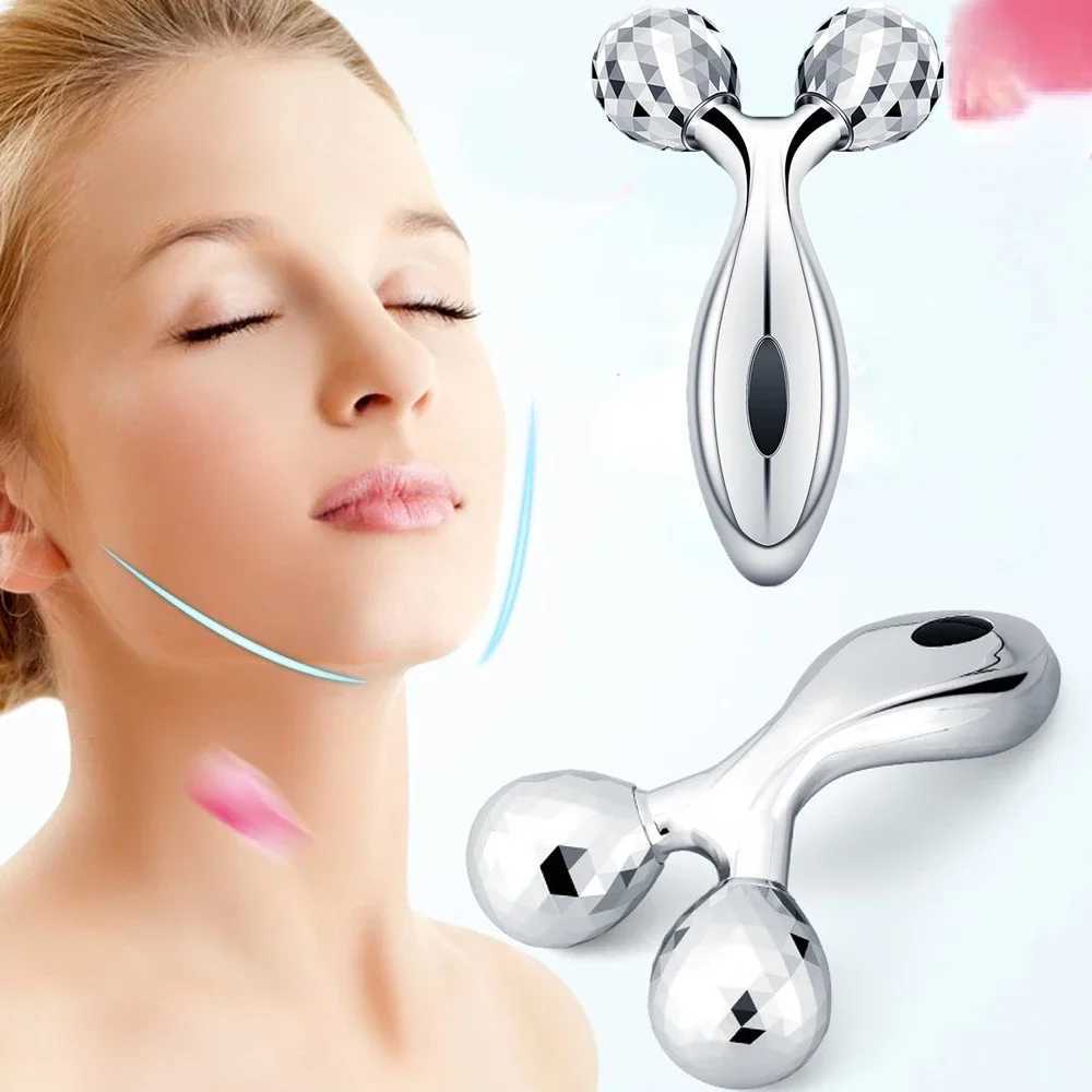 3D Roller Massager Face Massage Y Shape 360 Rotate Thin Face Body Shaping Relaxation Lifting Wrinkle Remover Facial Massage CL240824