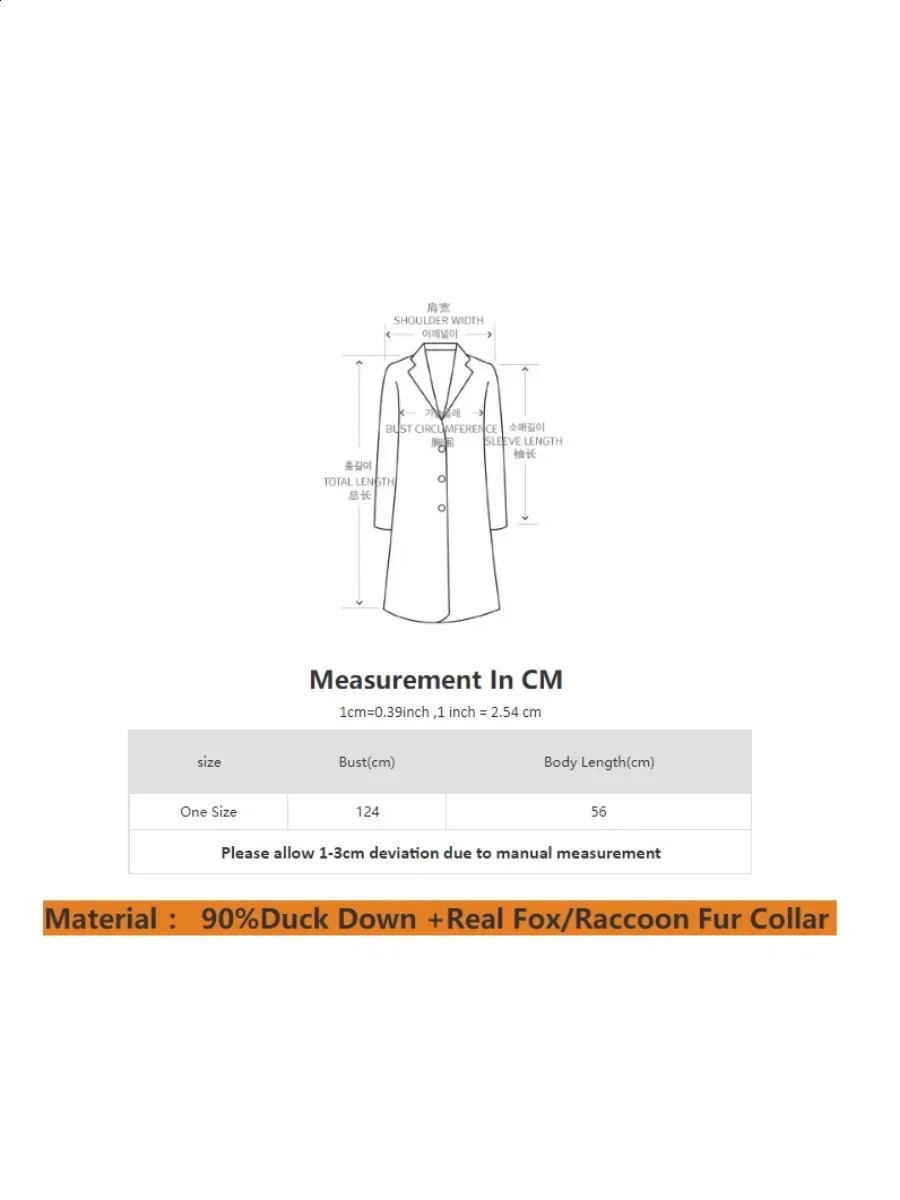 Winter Womens Jacket Detachable Genuine Fox Fur Raccoon Collar Thick Duck Down Loose Street Clothing 240823