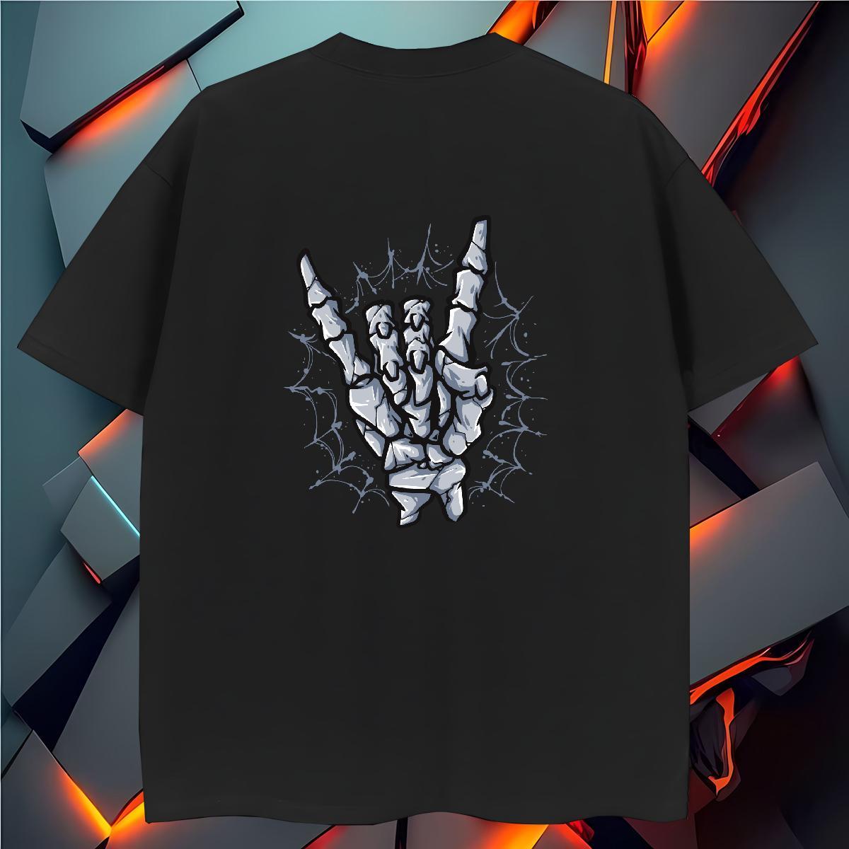 High Quality T Shirts Men 230g Cotton skull Sports Casual DIY Printed Breathable Mens Tshirts Factory Direct Clothes