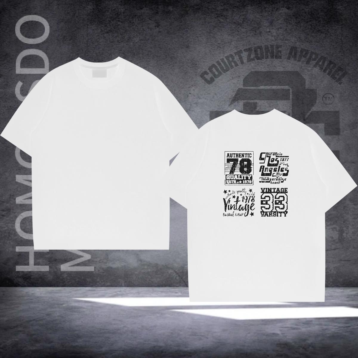 TOP Quality T shirt 230g 100% Cotton letter Street Wear Anime Round Neck Short Sleeve Couples T Shirts Wholesale Tees Shirts