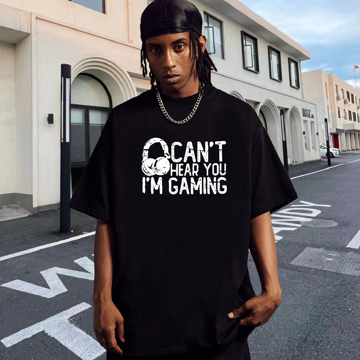 Loose T shirt 230g 100% Cotton letter Street Casual Graphic Breathable Short Sleeve Men Tshirts 2024 New Tees