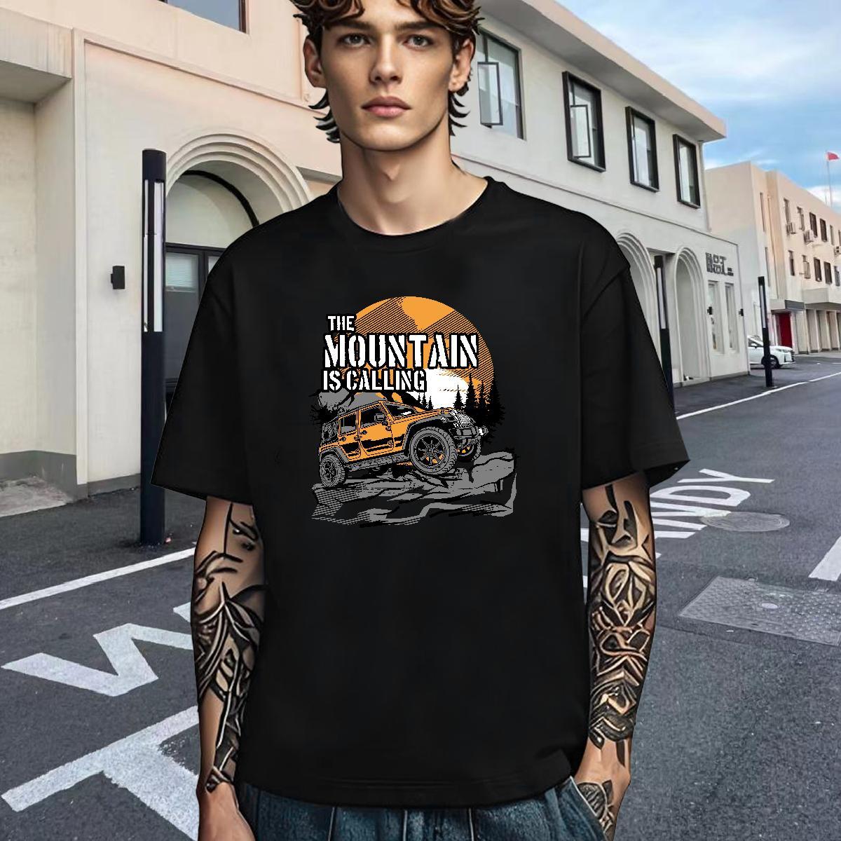 Free Shipping T-Shirts 230g Pure Cotton off-road vehicle Casual Beach White Plus Size Breathable Soft Tshirt for Man Woman Custom Tees