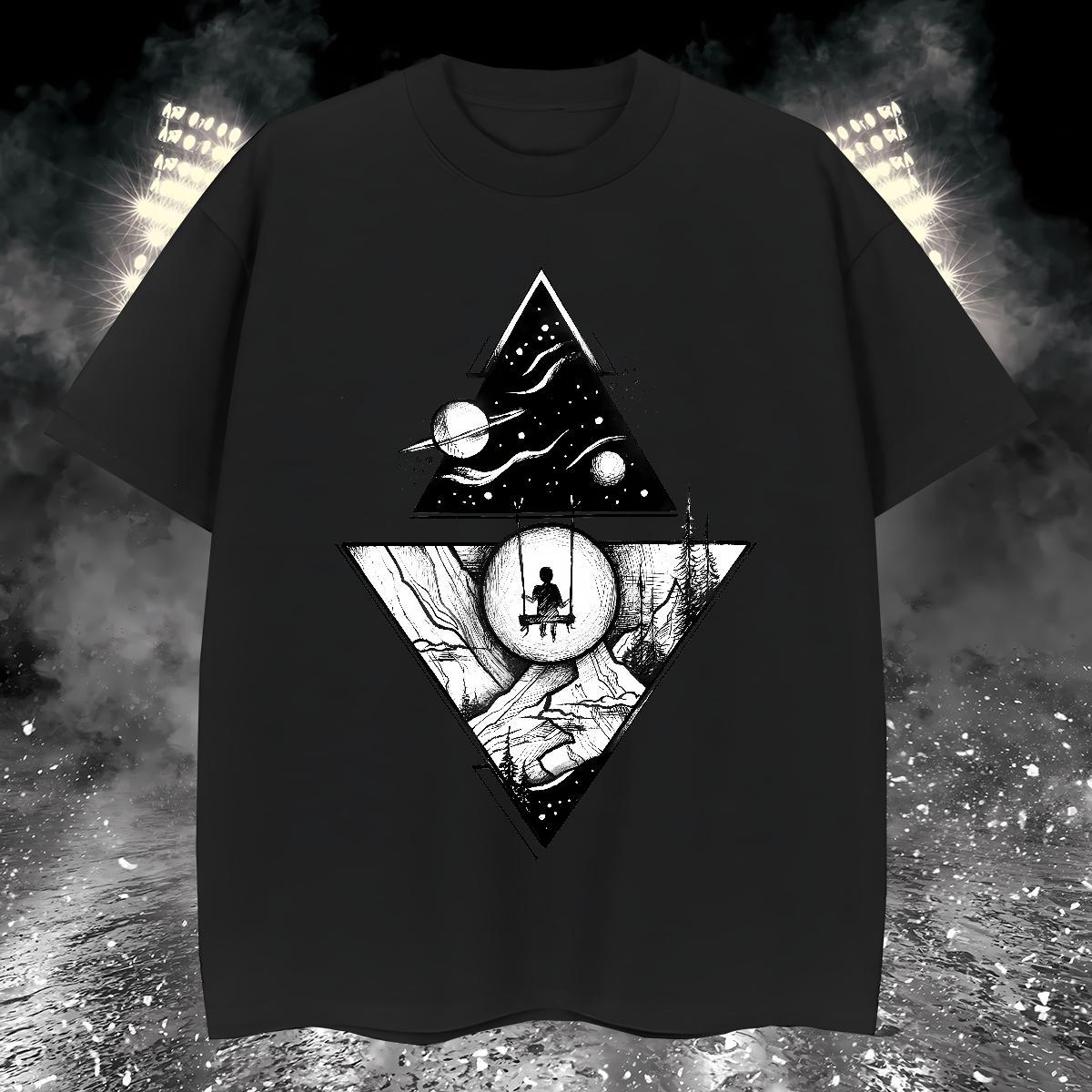 Classic T-Shirts 100% Cotton 230g eye of the devil Sports Casual Cartoon Printing L-4XL Round Neck Short Sleeve Tshirt for Man Woman Custom Tee Shirt