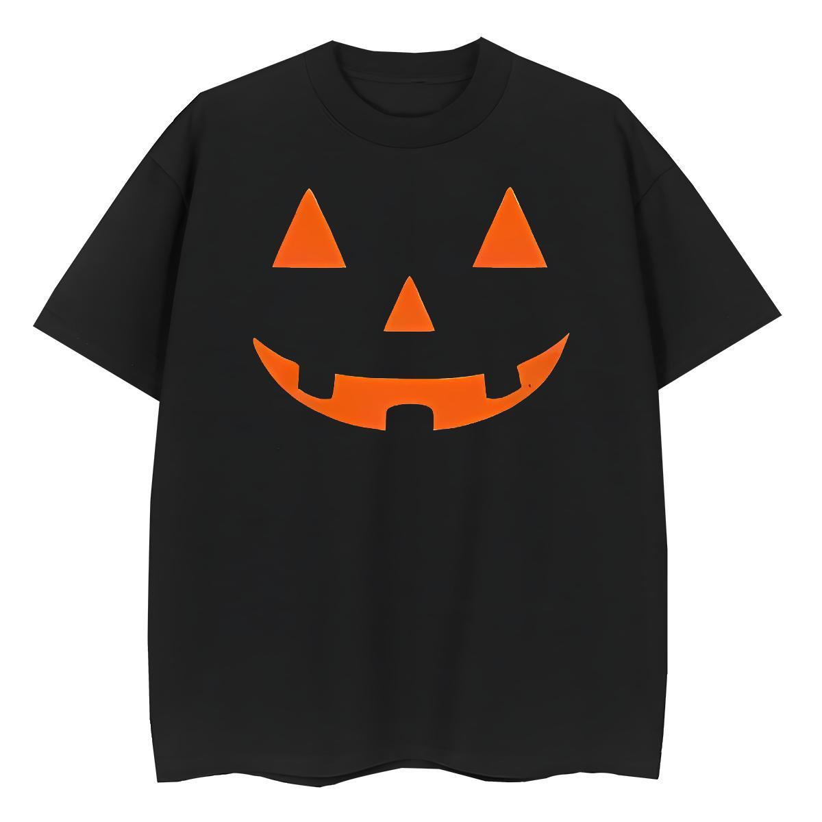 Stylist Men Tees halloween Spring Summer 230g Cotton Tops Shirt Breathable Short Sleeve Loose Fit Man T Shirts Cartoon Print
