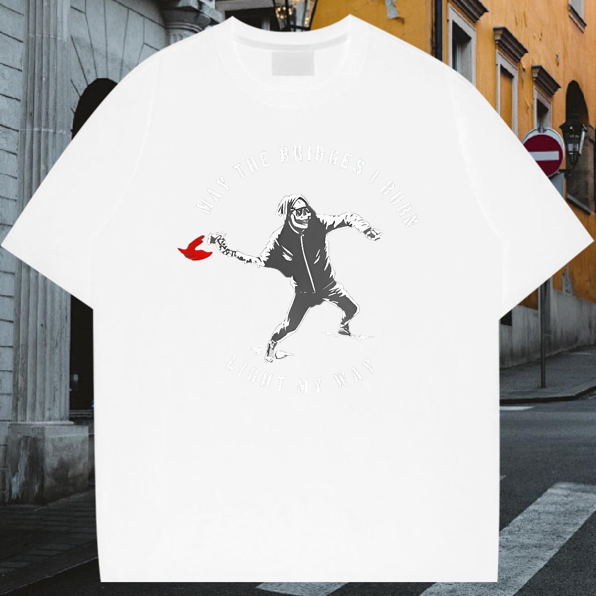 Unisex T-Shirts 230g Pure Cotton skull Summer Casual Custom Print Oversized O-Neck Short Sleeve Men Tops Tees Fashion Designer Tees Shirts