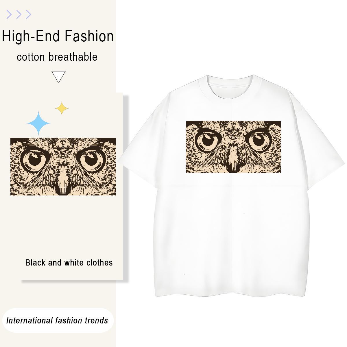 Classic Men Clothes T-Shirt eagle Daily Wear 230g 100% Cotton Tops Shirt Crew Neck Comfortable Men T Shirts Customized Print