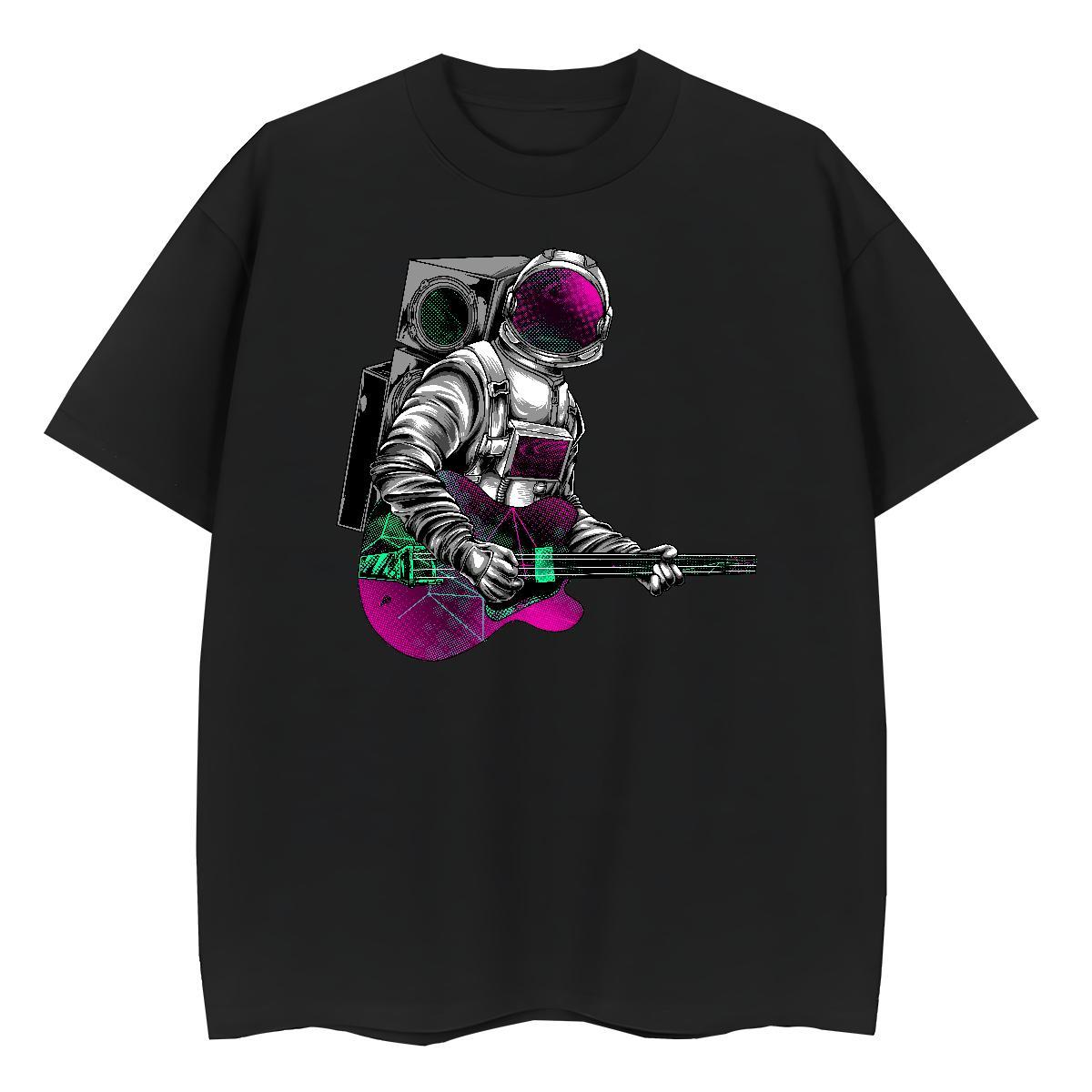 Loose fit Tshirt for Man Woman 230g Pure Cotton spaceman Daily Wear Women T Shirts Short Sleeve O-Neck DIY Anime Clothings