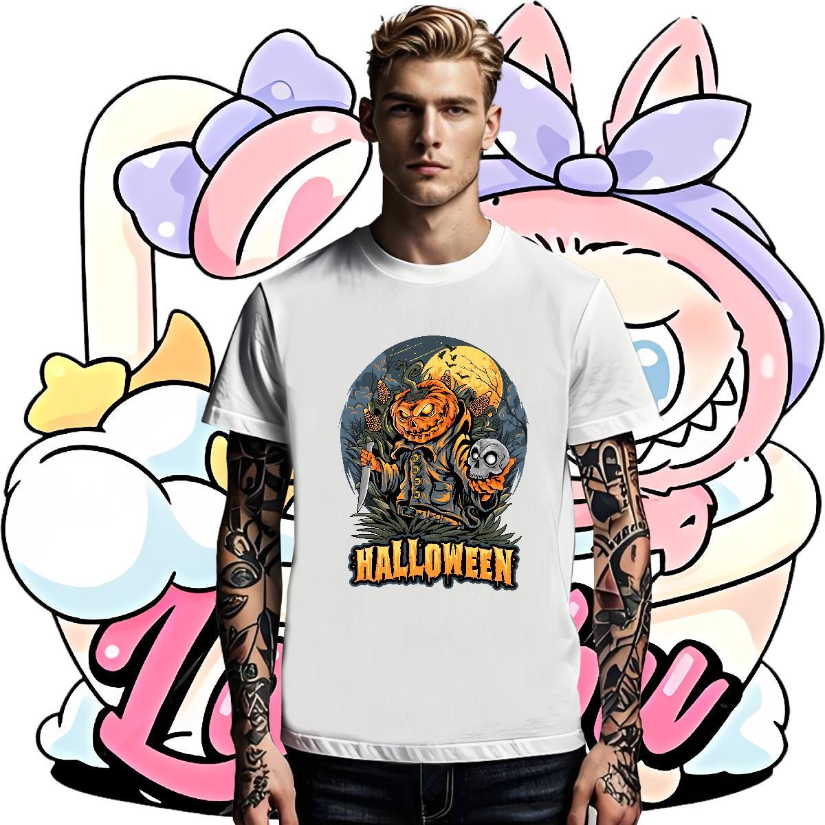 Classic Casual Men Tshirts pumpkin Casual Daily Wear 230g 100% Cotton Tops Breathable Soft TOP Quality Man T Shirts Customized Print