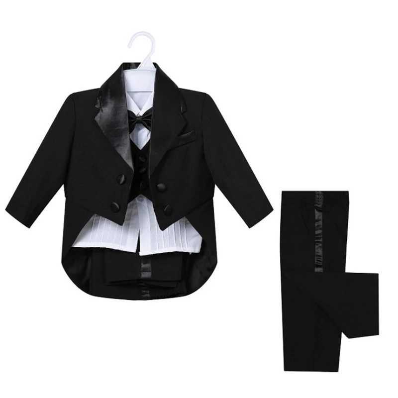Formal Baby Boy Set Baptist Dress Baby Classic Dress Preschool Wedding Formal Party Dress White Long Sleeve Dress W240823