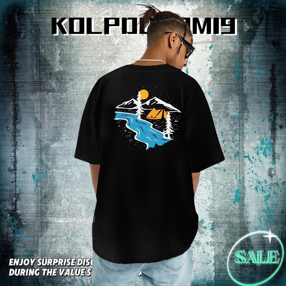 Designer T Shirt For Man 230g 100% Cotton mountains Casual Custom Print Oversized Pure Cotton Tshirt for Man Woman Casual New Top Tees