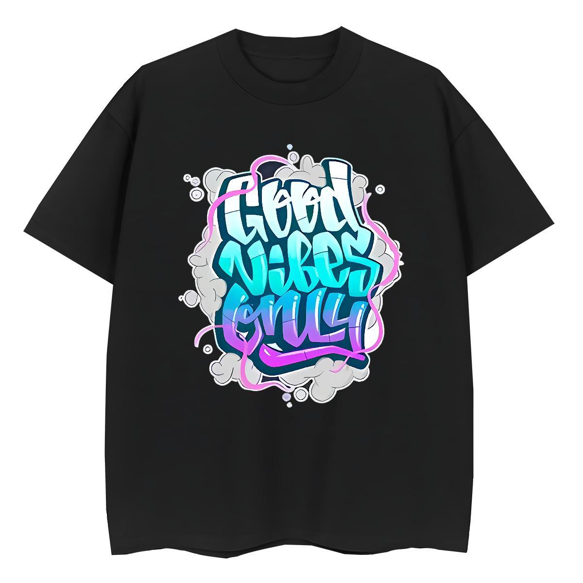 5A Unisex Tshirts 230g 100% Cotton letter Outdoor T Shirt For Woman Short Sleeve O-Neck DIY Anime Printed Clothes Shirt