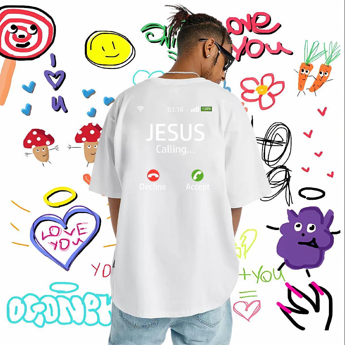 Wholesale T-Shirts for Men 230g Pure Cotton letter Summer Casual Cartoon Printing L-4XL Breathable Soft Mens Tshirts 2024 DIY Clothings