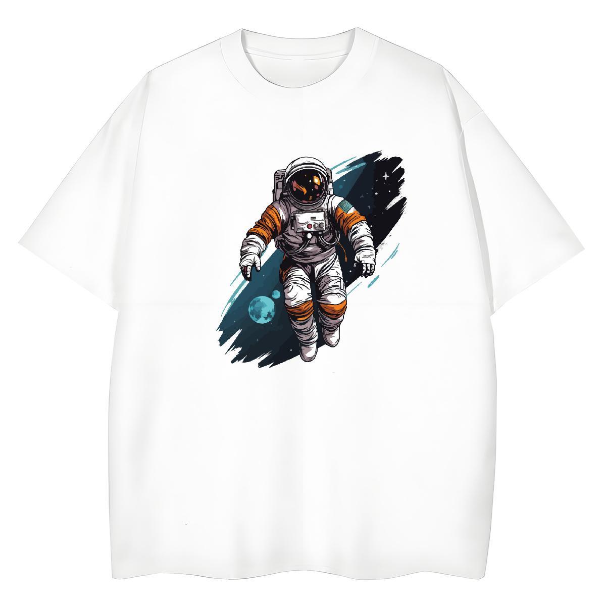 Brand Lady T shirt 100% Cotton 230g universe Sport T-Shirts for Women Short sleeve Soft Floral Print Tee Shirt