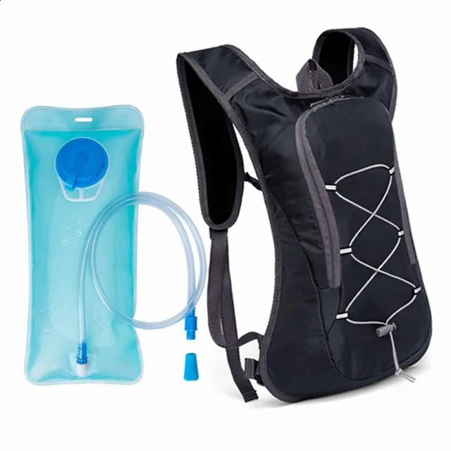 bicycle water bag hydration backpack for cycling running bladder container 2L reflective 240823