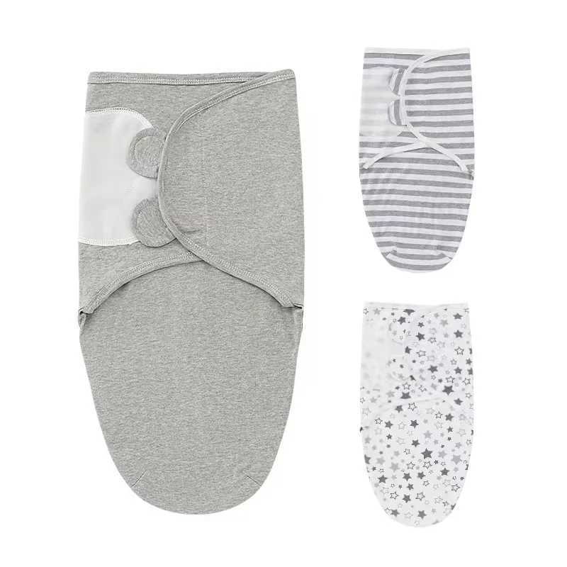 Baby Sleeping Bag For Newborn Summer Thin Soft Cotton Boys Girls Wrap Sleepwear 0-3M Adjustable Breathable Baby Swaddle Blanket M240824