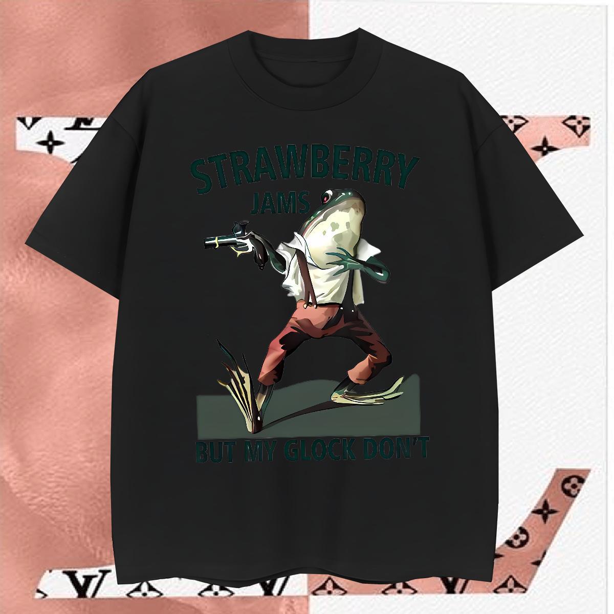 New Arrival Men Clothes T-Shirt Frog Daily Wear 230g Pure Cotton Tops Shirt Crew Neck Classic T shirt Custom Print Plus Size