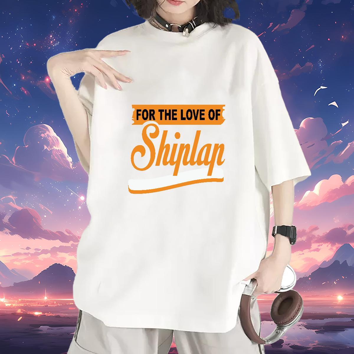 Unisex Women Tees 230g Cotton For The Love Hip Hop Womens T Shirts Round Neck Short Sleeve White Plus Size Tops Tees