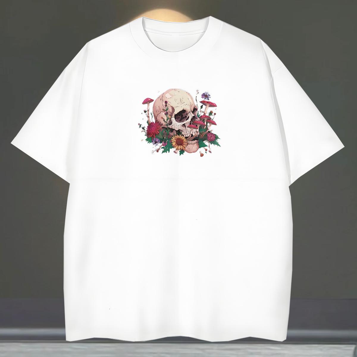 TOP Quality Man T Shirts 230g Cotton flower Hip Hop Street DIY Printed Short Sleeve O-Neck Men Tees 2024 Designer Tops