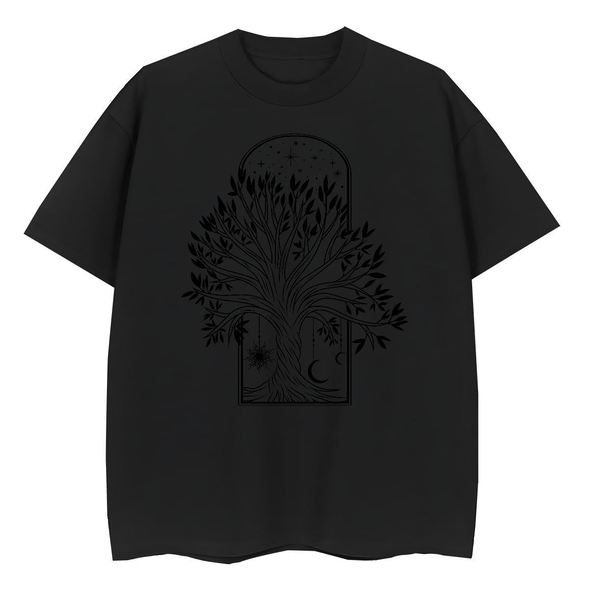 Customized Men Tees tree Casual Beach 230g Pure Cotton Clothes Short Sleeve Soft Unisex Mens T Shirts Floral Print