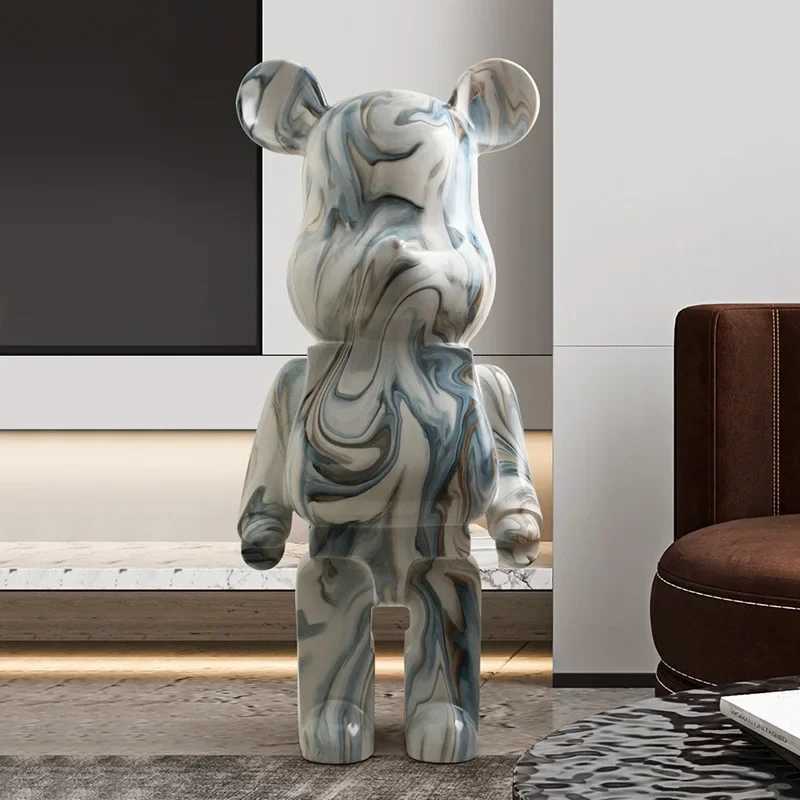 Large 80cm Creative Lamp Luxury Violent Bear Piji Bank Floor Vertical Decoration Living Room Decoration TV Cabinet Fluid Bear W240823