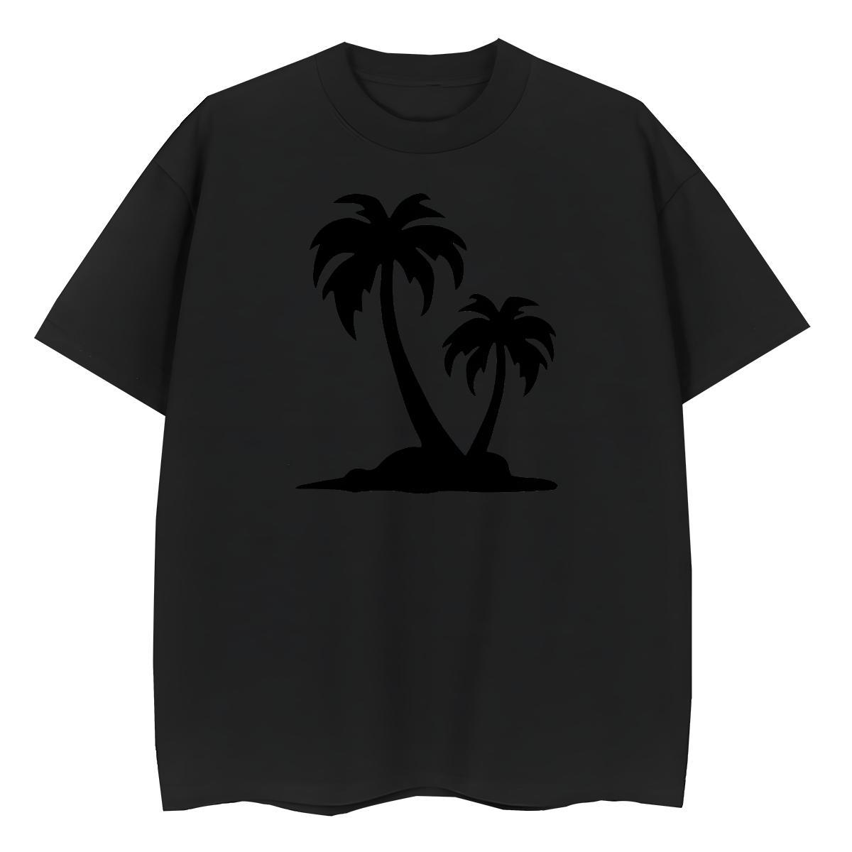 Classic Casual Tshirts tree Summer Casual 100% Cotton 230g Tops Shirt Breathable Crew Neck High Quality T shirt Custom Cartoon
