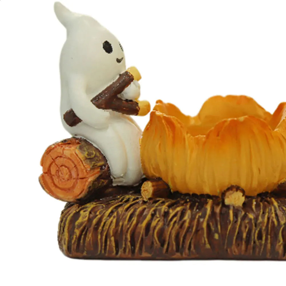 Ghost Campfire Flickering Candle Holder Spooky Halloween Candle Holder Tealight Holder for Halloween Home Decoration Gifts 240824