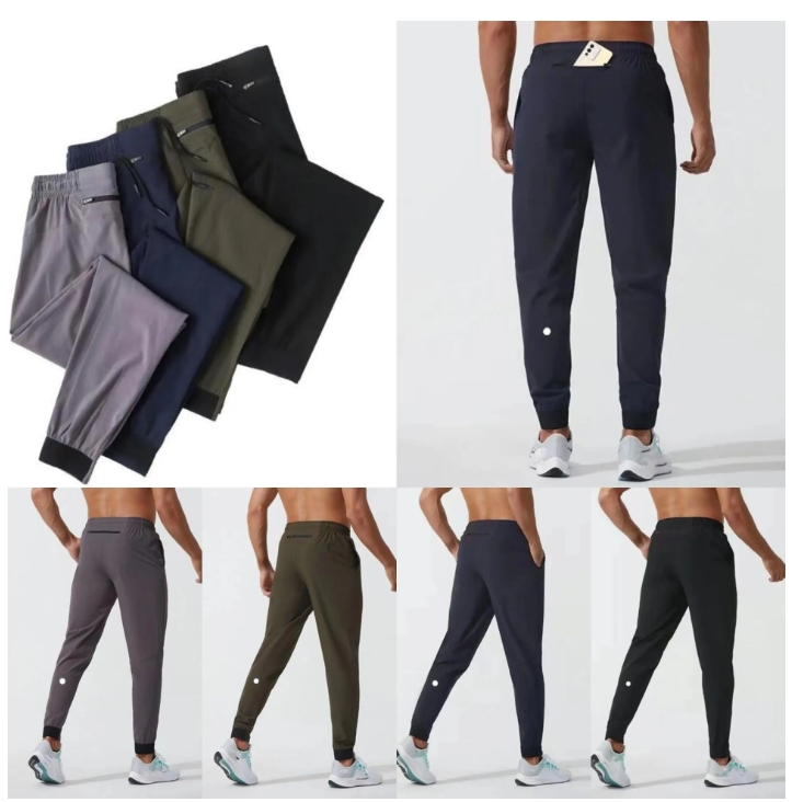 Jogger shorts Long Pants Sport Yoga Outfit Quick Dry Drawstring Gym Pocket Sweatpants lululys lemonyes pants Trousers Men Casual Elastic lululys lemonyes leggings