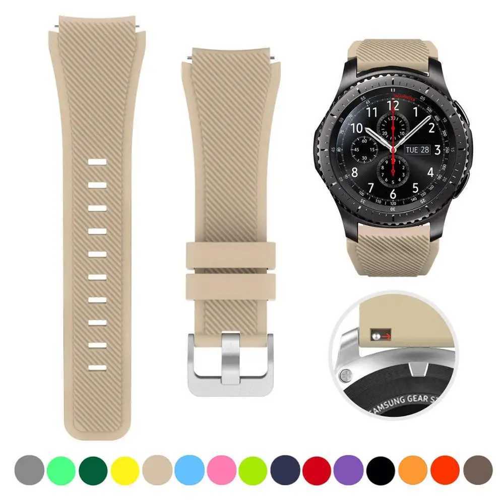Samsung Galaxy Watch 4/Classic/46mm/42mm/active 2 Gear s3/S2 silicone bracelet Huawei GT/2/GT2/3 Pro 22/20mm strap W240824