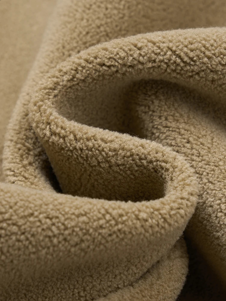 Autumn Collection 420gsm Suede Fabric Warm Wool Lining Sweater Mens Extra Large Retro Hoodie 240823