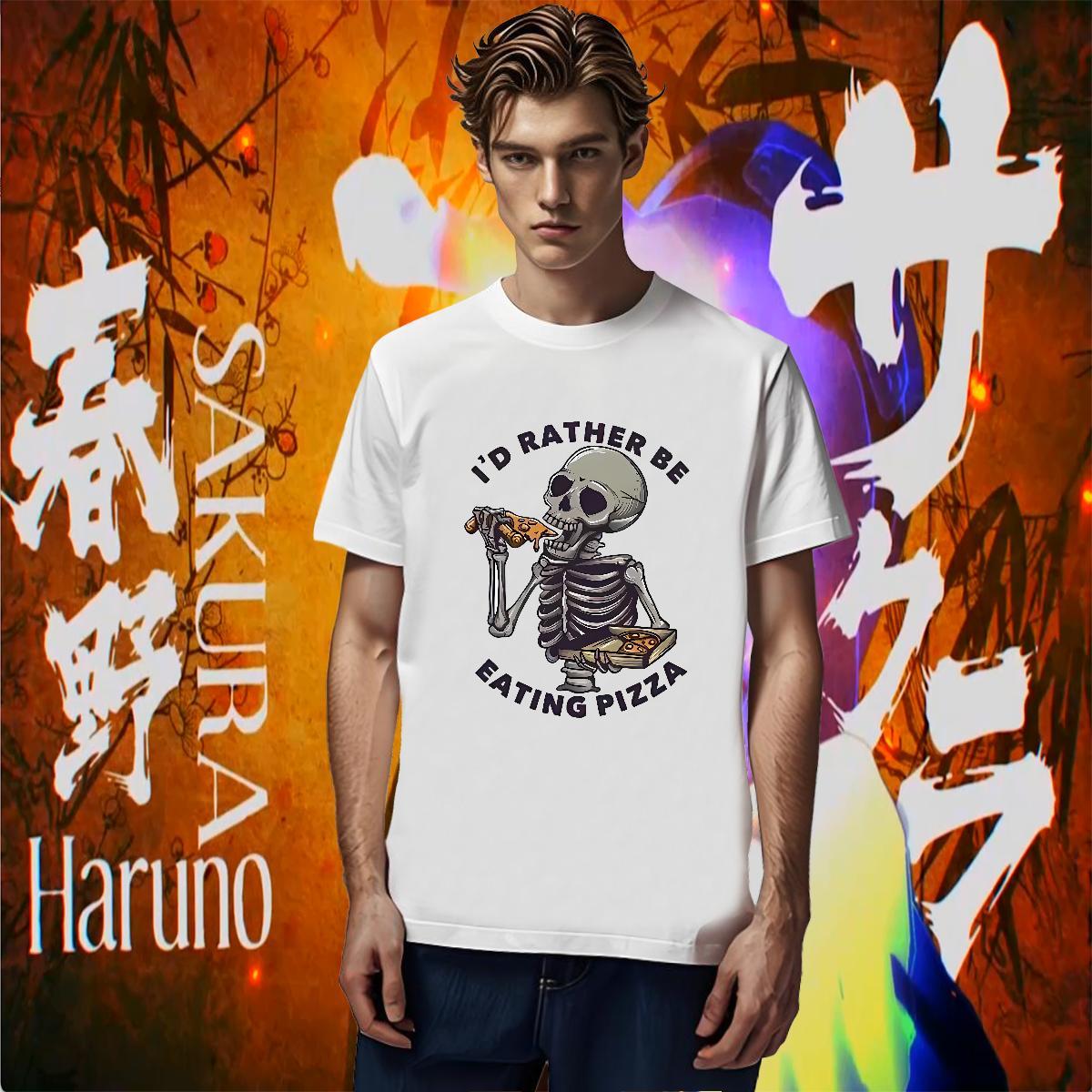 Comfortable Mens T Shirts 100% Cotton 230g pizza Street Plus Size Cartoon Round Neck Short Sleeve Men Tshirts Classic Casual Tee Shirt