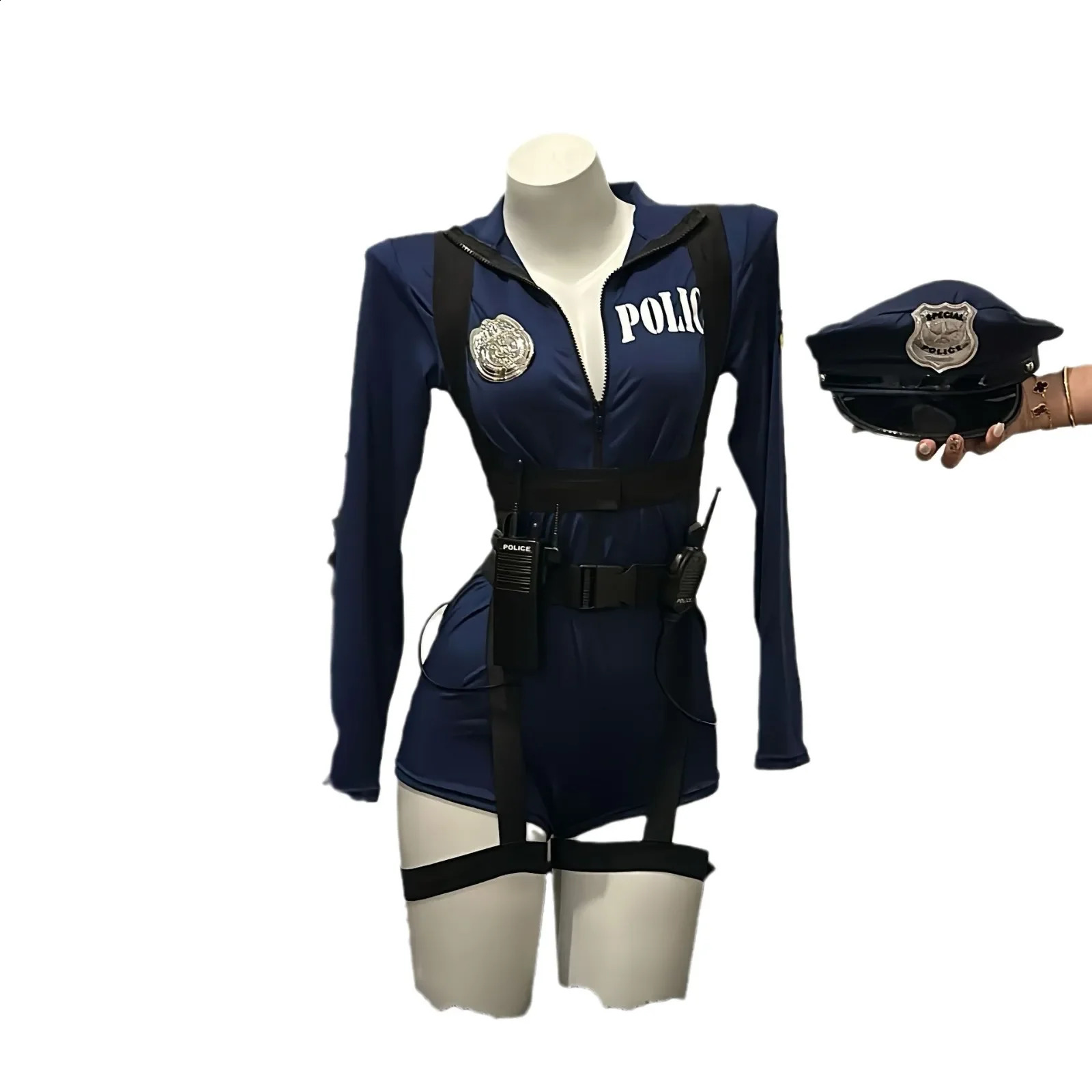 Halloween sexy roleplaying sex lingerie uniform womens jumpsuit nightclub performance costumes 240823