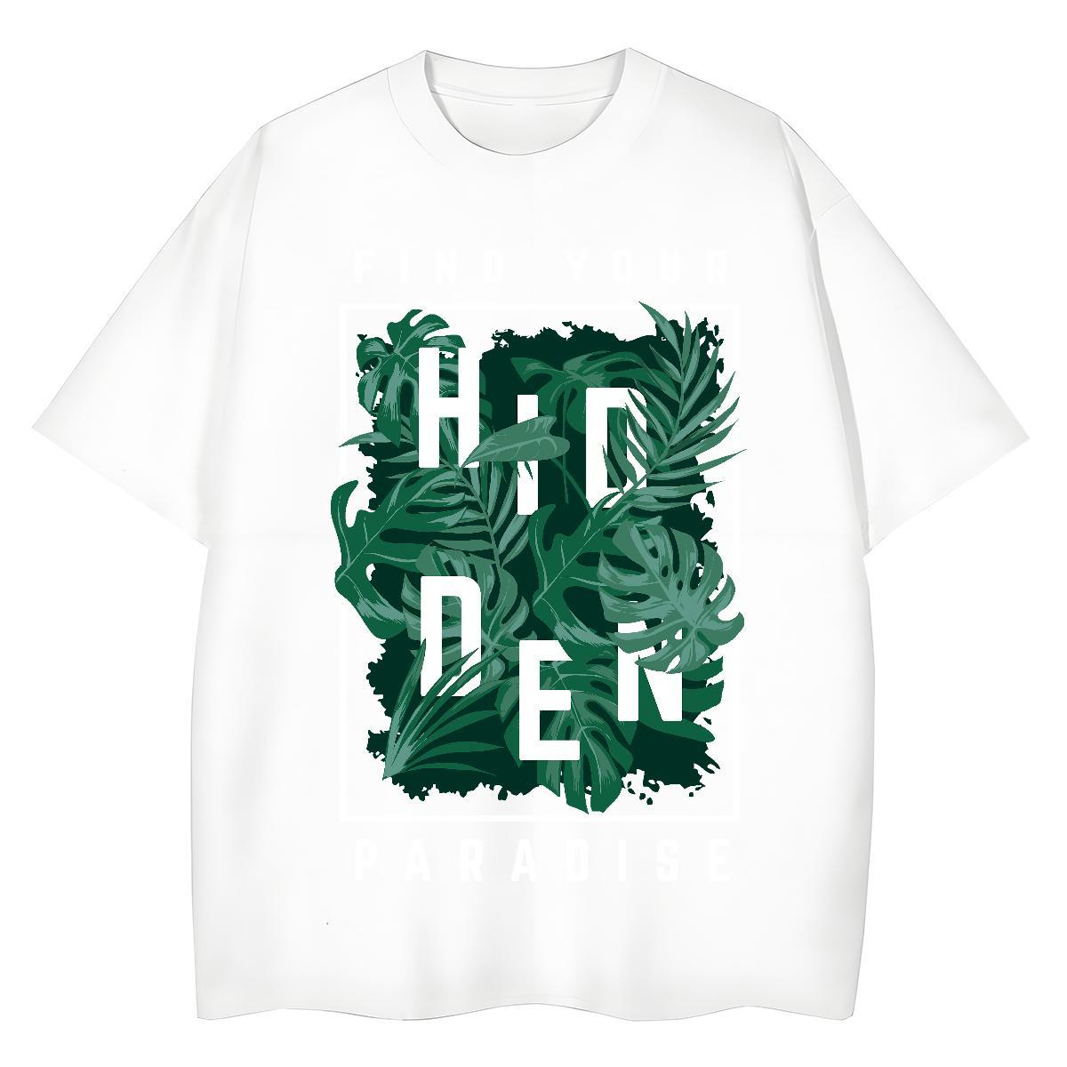 Classic Casual Men Tops Tees tree Home Outdoor 230g Cotton Tshirts Short Sleeve O-Neck High Quality Mens T Shirts Custom Cartoon