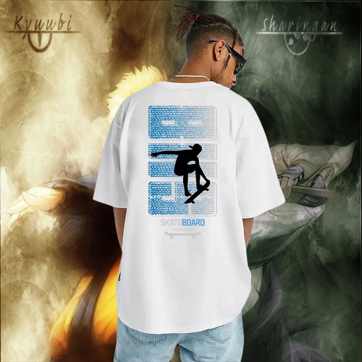 Wholesale T-Shirts 100% Cotton 230g portrait Anime Printing Street Custom Print Oversized Breathable Crew Neck Men Tshirts New Clothings