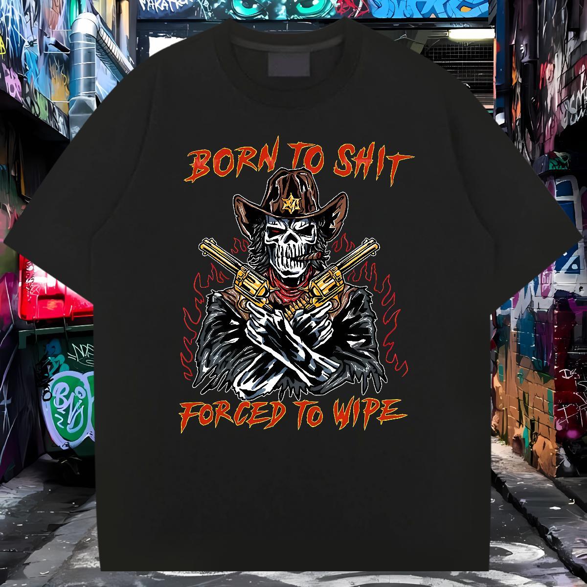 Cool Design Mens T Shirts 230g 100% Cotton skull Casual Beach Black Oversized Pure Cotton Men Tshirts 2024 Tops Shirt