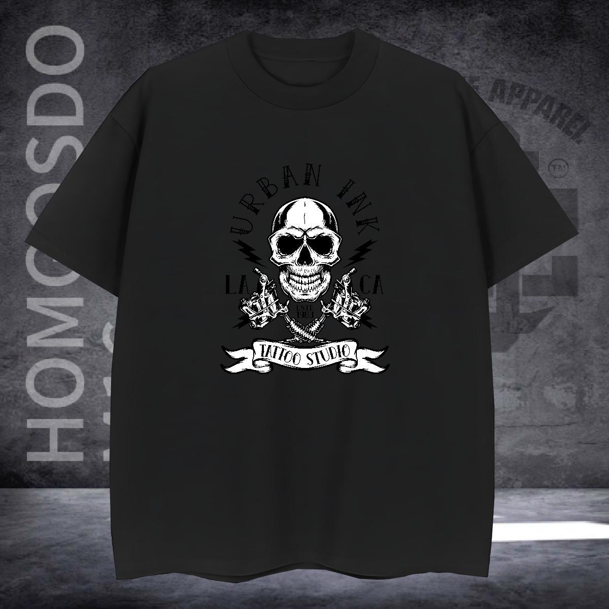 Comfortable T-Shirts for Men 230g 100% Cotton logo Hip Hop Street DIY Anime O Neck Short Sleeves Men Clothes T-Shirt Casual New Tees Shirts